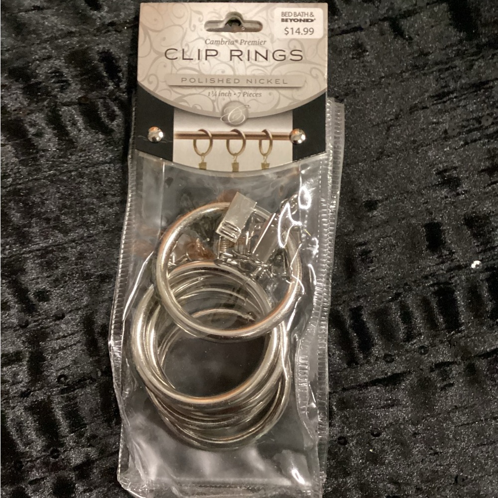 Polished Nickel Shower Curtain Clip Rings